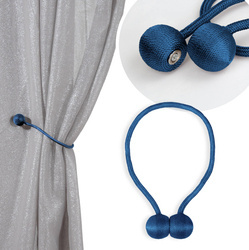 Granatowy upinacz sznur z magnesami dekoracyjne spinki klipsy do firan i zasłon