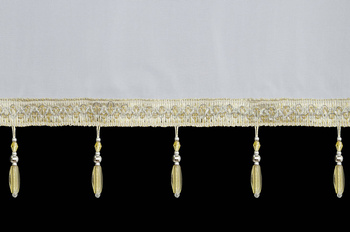 Koraliki złoto-srebrne 6 cm.