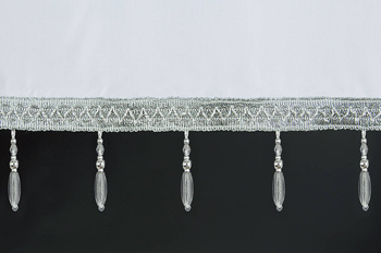 Koraliki szaro-srebrne 6 cm.