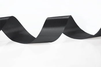 Czarna wstążka tasiemka atłasowa satynowa szer. 38 mm