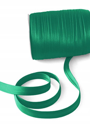Zielona lamówka dekoracyjna atłasowa do obszywania tkanin szer.15 mm krążęk 130 mb