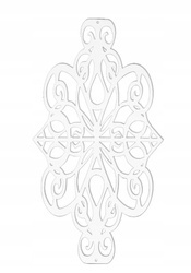 Zawieszka ażurowa dekoring biały