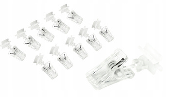 Przezroczyste żabki ze ślizgiem do szyny sufitowej do firan i zasłon