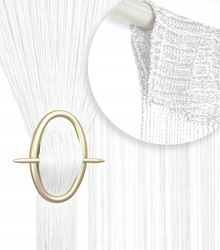 Gotowa firanka makaron z delikatnych sznurków w kolorze białym 300 x 250 cm