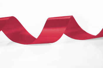 Czerwona wstążka tasiemka atłasowa satynowa szer. 38 mm