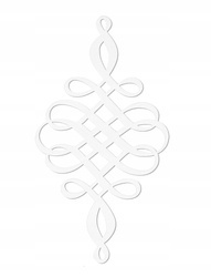 Zawieszka ażurowa dekoring biały