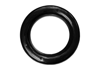 Przelotka do firan i zasłon dekor koło w kolorze czarnym średnica 5,5 cm