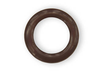 Przelotka do firan i zasłon dekor koło w kolorze brązowym średnica 5,5 cm