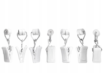 Plastikowe żabki z rolką do karniszy szynowych metalowych i aluminowych starszego typu