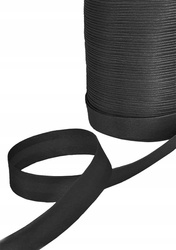 Czarna lamówka dekoracyjna atłasowa do obszywania tkanin o szer. 20 mm