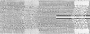Taśma transparentna, żyłkowa tunelowa do zawieszania na rurce o szer. 10 cm. marszczenie dowolne na karniszu w kształcie fali,