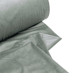 Szara miękka welurowa tkanina zasłonowa na metry z lekkim połyskiem wys. 280 cm