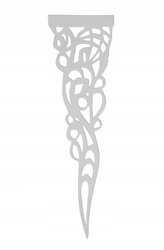 Zawieszka ażurowa dekoring szary