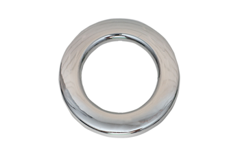 Przelotka do firan i zasłon dekor koło w kolorze srebrny błyszczący średnica 5,5 cm