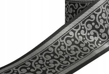 Taśma ozdobna żakardowa o szer. 16 cm. czarna