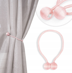 Różowy upinacz sznur z magnesami dekoracyjne spinki klipsy do firan i zasłon