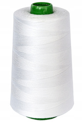 Poliestrowe białe nici szwalnicze do szycia różnego rodzaju materiału