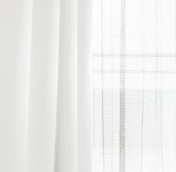 Biała dekoracyjna tkanina zasłonowa zaciemniająca typu blackout, matowa z lekkim połyskiem wys. 280 cm