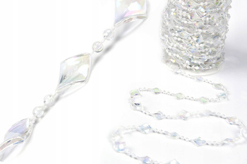 Dekor zawieszka łańcuch girlanda koraliki kryształki