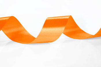 Pomarańczowa wstążka tasiemka atłasowa satynowa szer. 38 mm