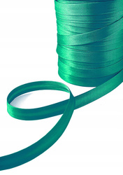 Zielona lamówka dekoracyjna atłasowa do obszywania tkanin szer.15 mm