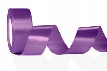 Fioletowa wstążka tasiemka atłasowa satynowa szer. 38 mm