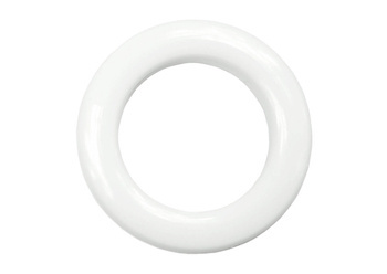 Przelotka do firan i zasłon dekor koło w kolorze białym średnica 5,5 cm