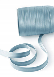 Niebieska lamówka dekoracyjna atłasowa do obszywania tkanin szer.15 mm krążek 130 mb