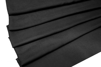 Czarna tkanina zasłonowa gładka zaciemniająca matowa poliester wys. 280 cm