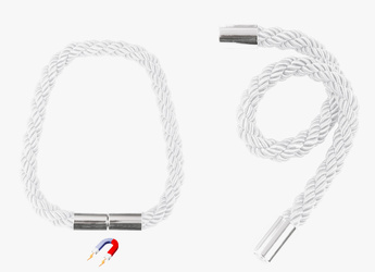 Biały sznur zapięcie magnetyczne klamra upinacz klips do firan i zasłon