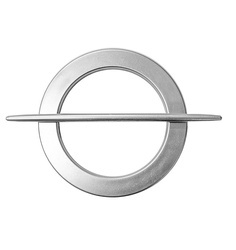 Dekoracyjna okrągła klamra upinacz do firan i zasłon koło w kolorze srebrnym