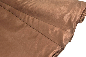 Brązowa miękka delikatna tkanina zasłonowa dekoracyjna lekko połyskująca wys. 280 cm