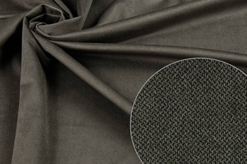 Ciemnoszara miękka i delikatna tkanina zasłonowa dekoracyjna welurowa z lekkim połyskiem wys. 150 cm