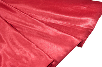 Czerwona miękka delikatna tkanina zasłonowa dekoracyjna lekko połyskująca wys. 280 cm
