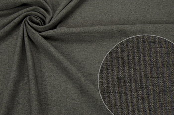 Ciemnoszara gładka dwustronna półzaciemniająca tkanina zasłonowa dekoracyjna wys. 150 cm