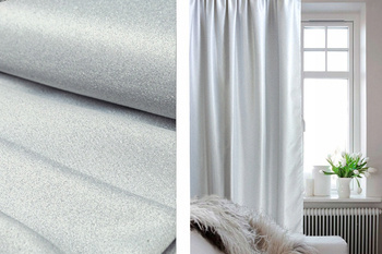Tkanina zasłonowa gładka połyskująca jasno szara wys. 170 cm