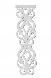 Zawieszka ażurowa dekoring szary