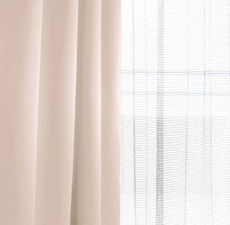 Tkanina zasłonowa zaciemniająca matowa jasny pudrowy róż z lekkim połyskiem blackout wys. 280 cm