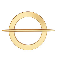 Dekoracyjna okrągła klamra upinacz do firan i zasłon koło w kolorze złotym