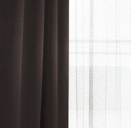 Brązowa dekoracyjna tkanina zasłonowa zaciemniająca typu blackout, matowa z lekkim połyskiem wys. 280 cm