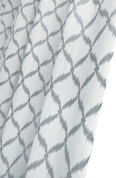 Tkanina zasłonowa dekoracyjna w kolorze szarym z wzorem geometrycznym  wys. 300 cm